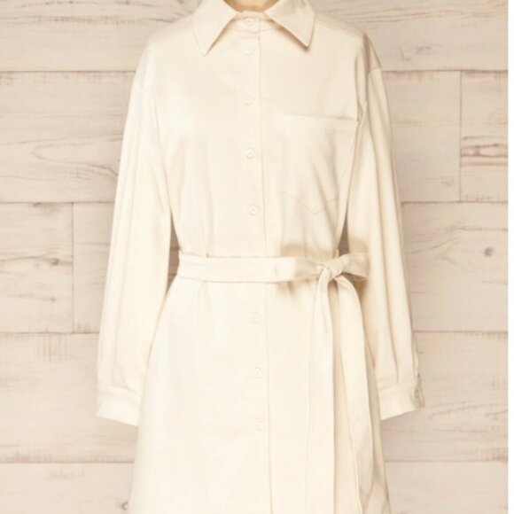 BLUE Denim Collared Shirt Dress Size SMALL - Picture 10 of 12